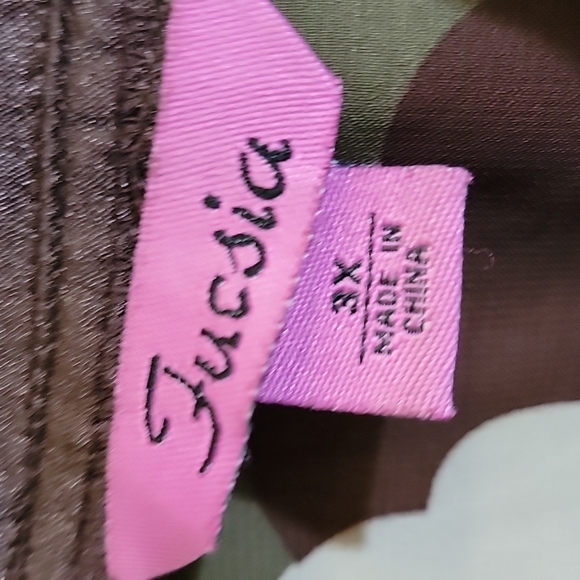 Floral sheer boho top 3X - Picture 3 of 6